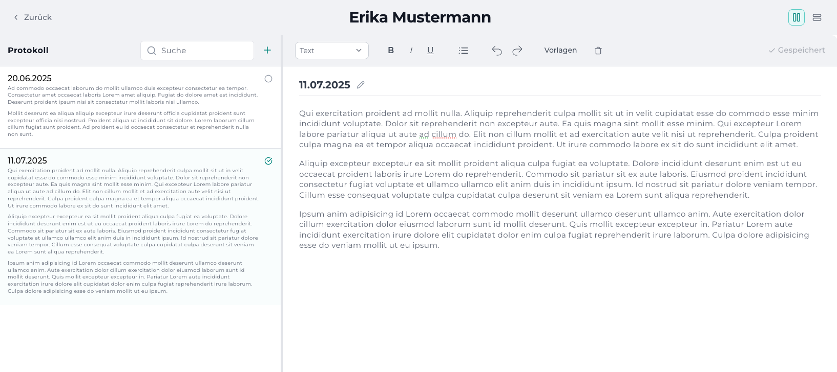 Klient:innen Dokumentation