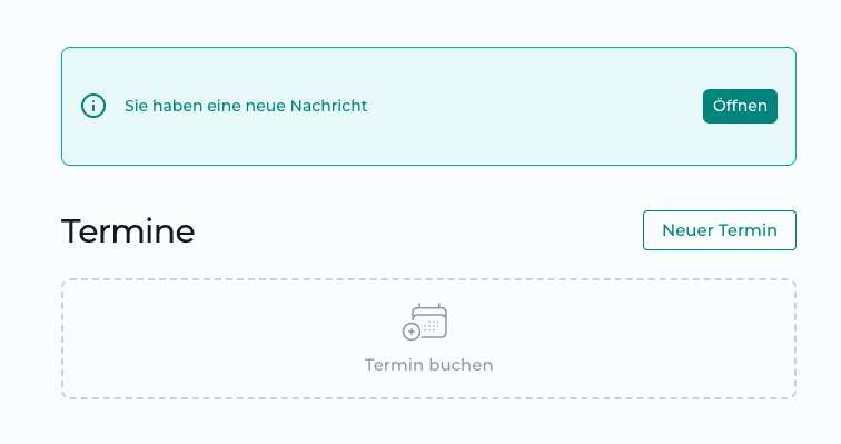 Information über neue Nachricht im Klient:innen-Portal