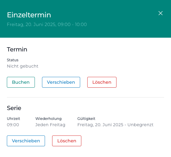 Termine als Therapeut buchen